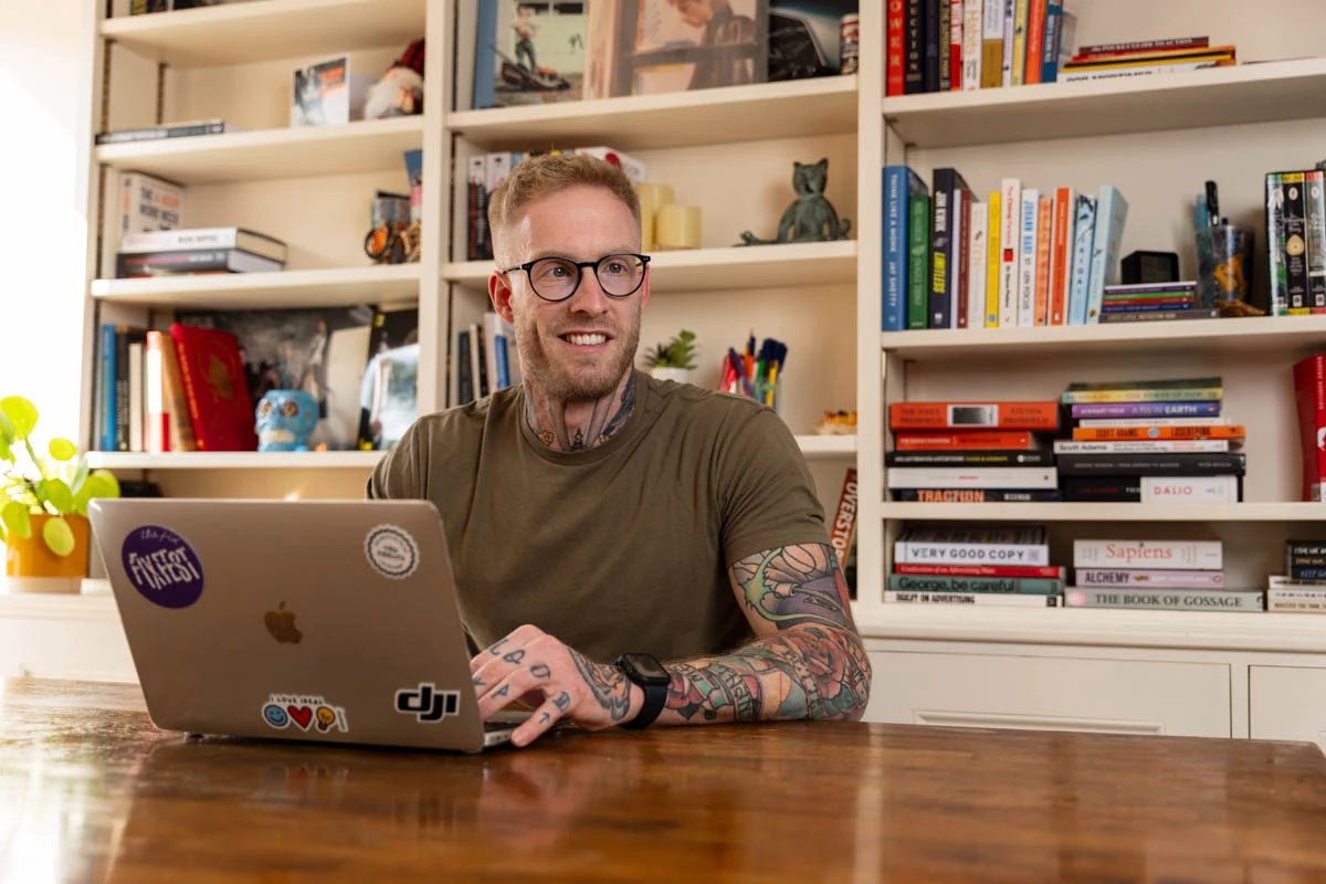 Chris Silvestri at his desk