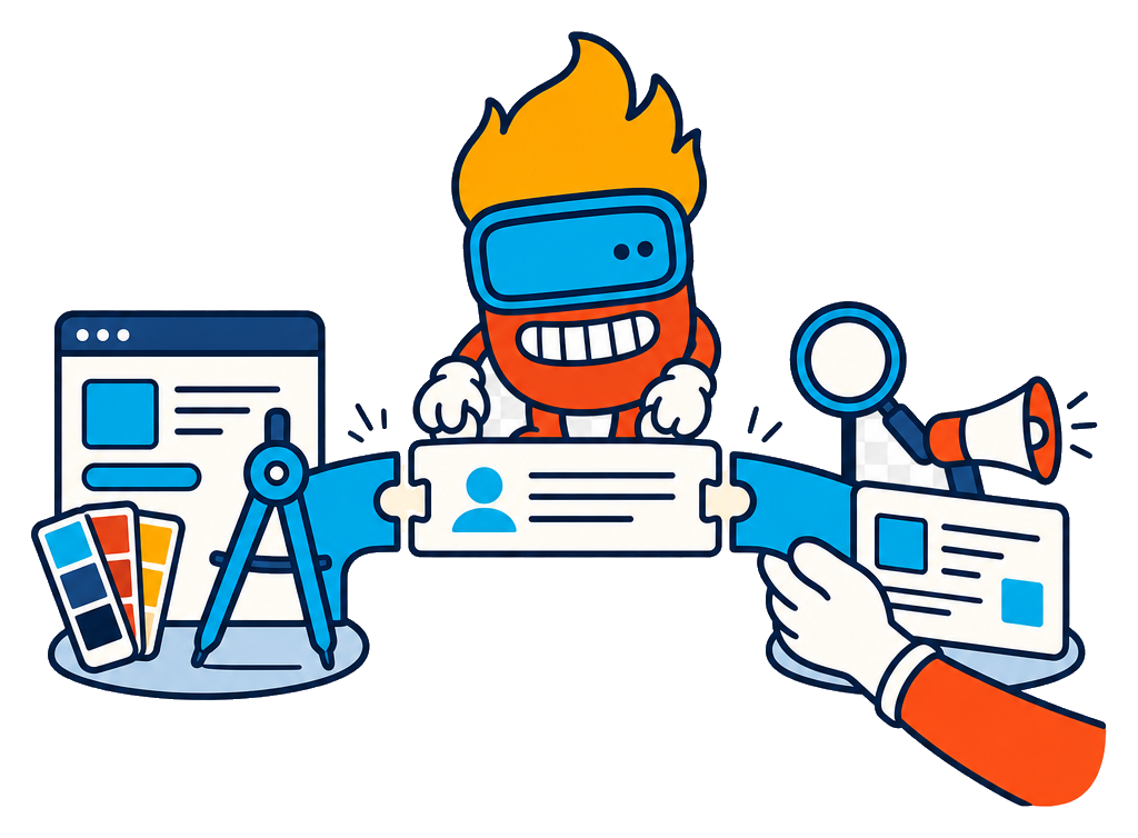 Flicker connects brand and website work with visibility and distribution work through a shared buyer message.